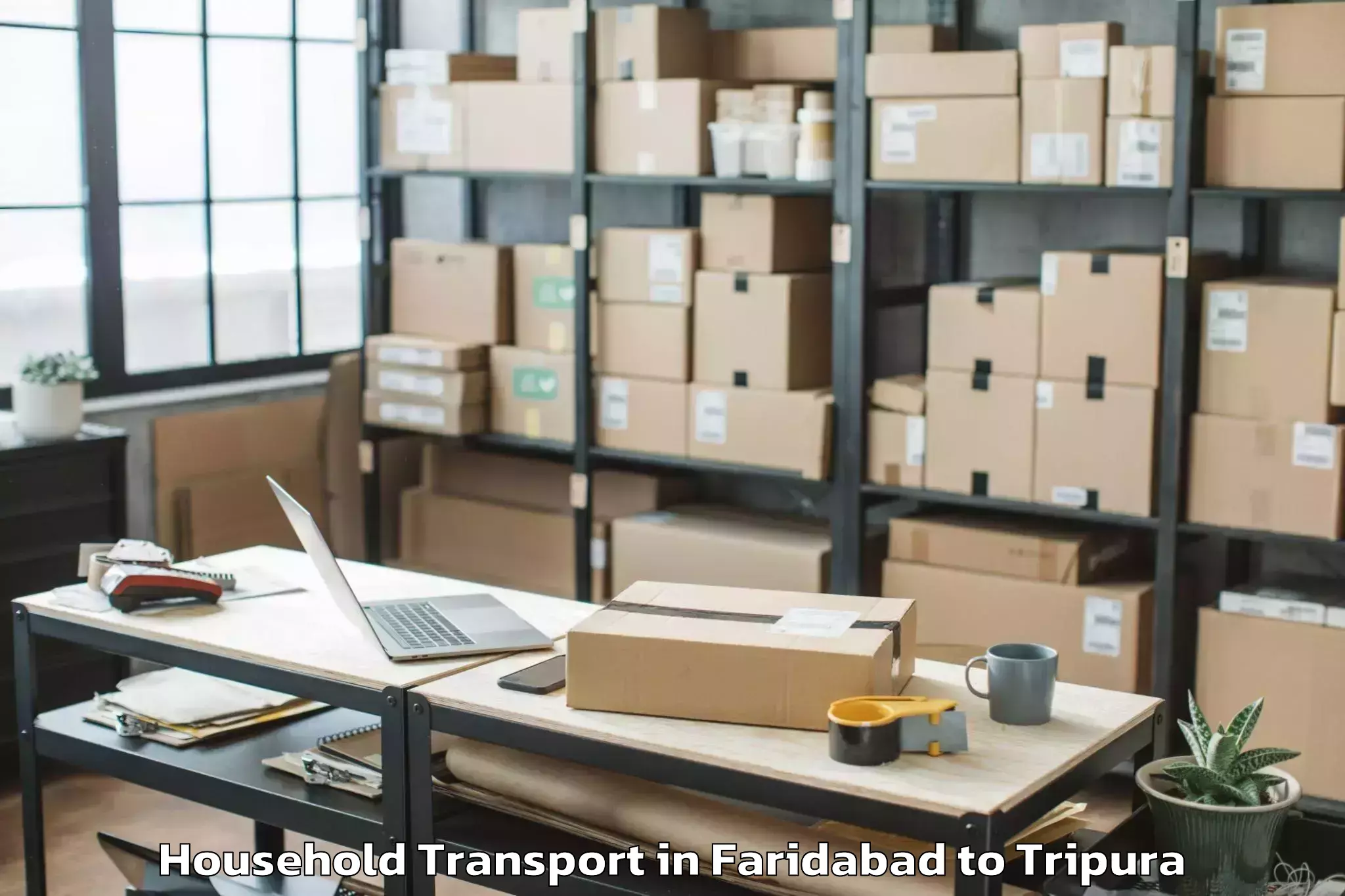 Get Faridabad to Jampuijala Household Transport